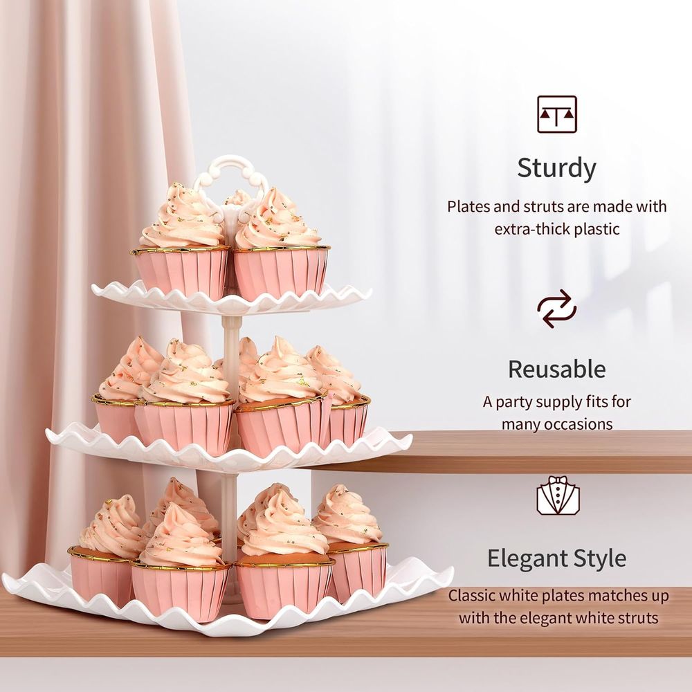 5 Piece Cake Stand Set with 2  - огляд і ціна Cupcake Stand Tier