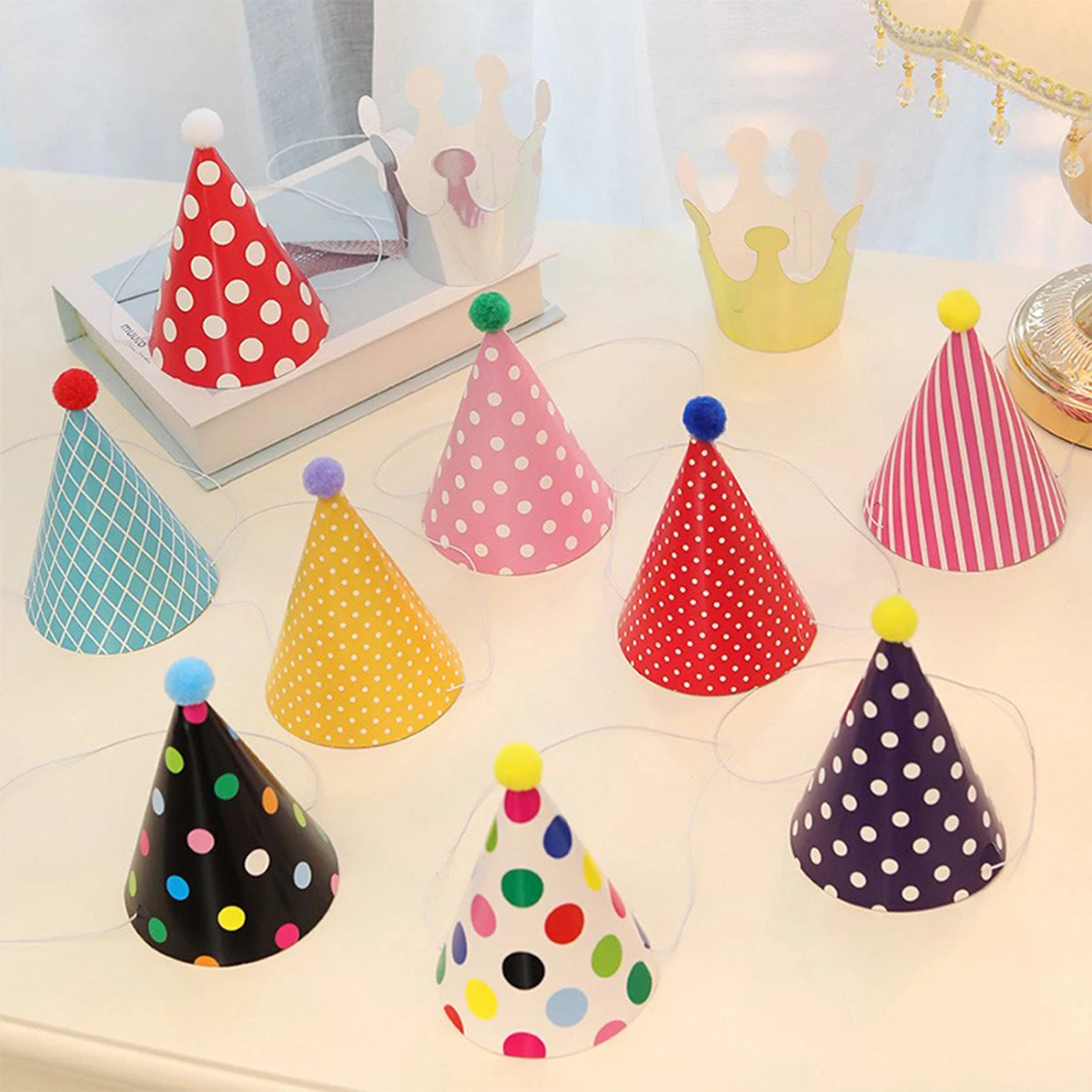 11PCS Birthday party trumpet b - огляд і ціна Party Hat Cone