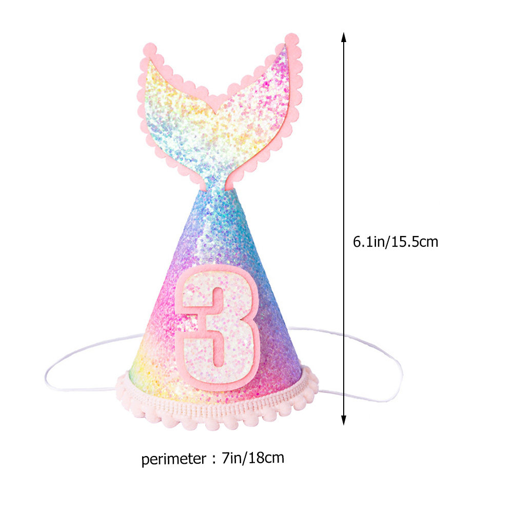 1Pcs Sequined Mermaid Party Ha - огляд і ціна Party Hat Cone